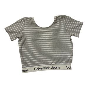 Y2K Late 90s Style Crop Calvin Klein top - Medium